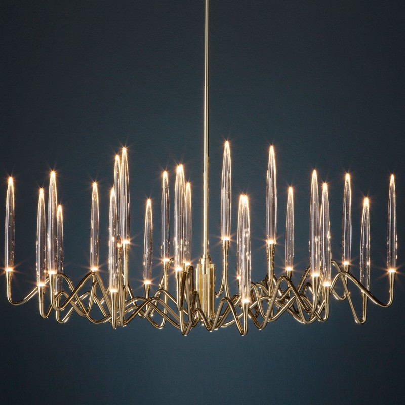 Il Pezzo Mancante Il Pezzo  Round Chandelier  Led  Dore  Sus