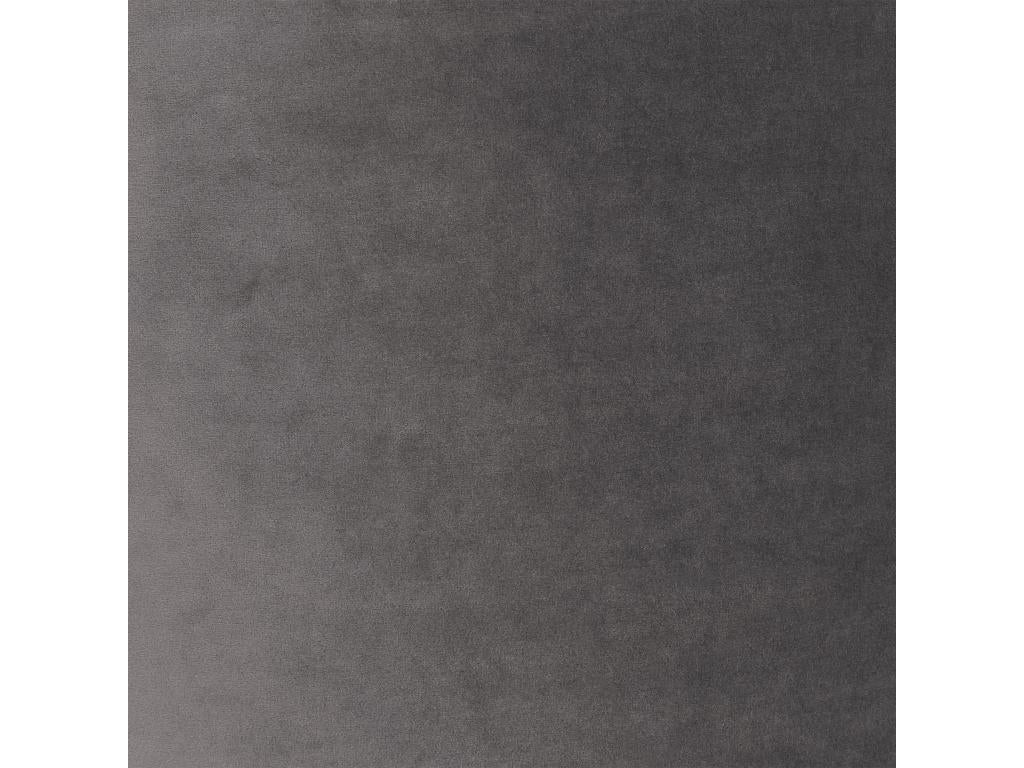 Round footstool pouf in anthracite grey velvet - Meubiana