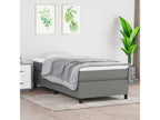 Dark grey bed frame (90x190 cm) without mattress, fabric
