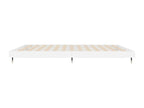 High-gloss white bed frame 180x200 engineered wood