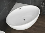 Corner bathtub - 197 L - 127x127x58 cm - White - Acrylic - Meubiana