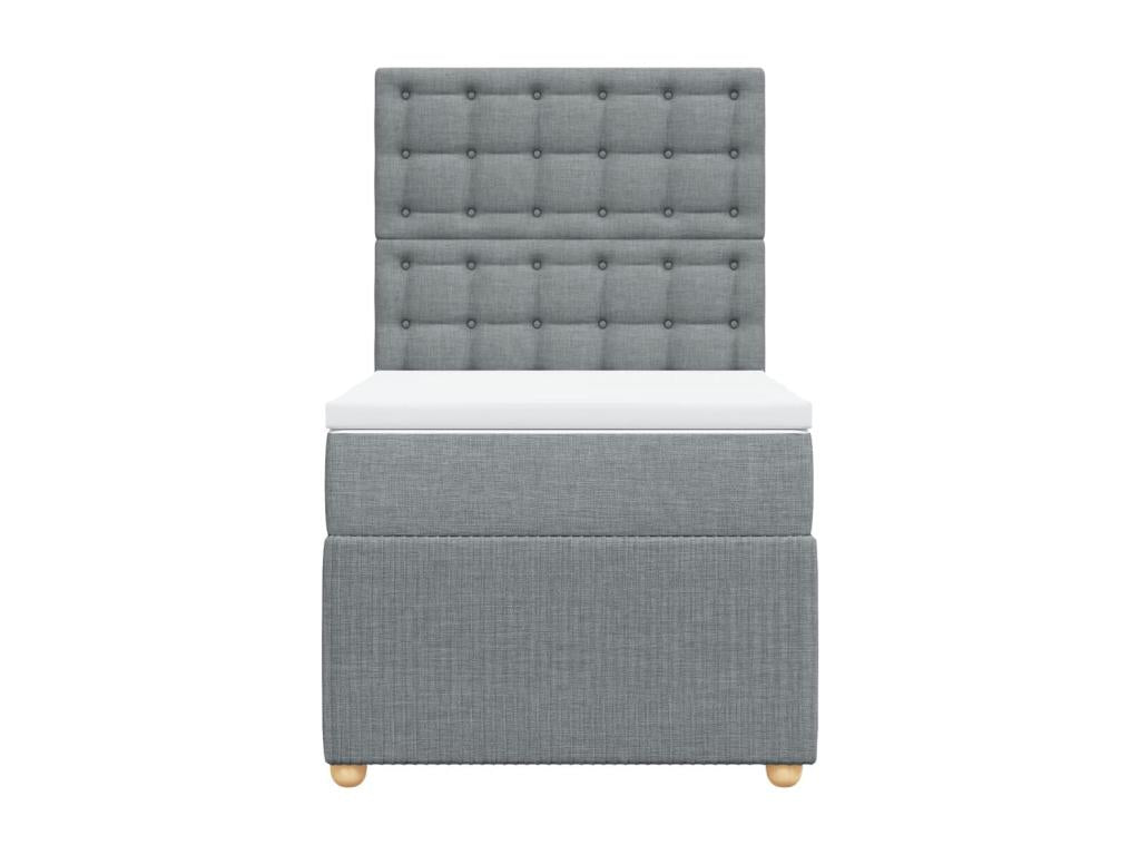 Meubiana bed base with light grey 80x200 cm fabric mattress