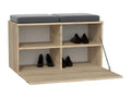 ALMORA - Shoe cabinet - 85x45x35 cm - Shoe bench - Hallway - Shoe storage - 4 niches, 2 cushions