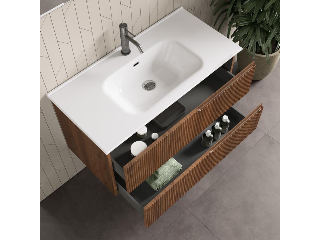 Meubiana 4-piece bathroom set in Oak