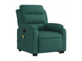 Dark Green Fabric Massage Recliner
