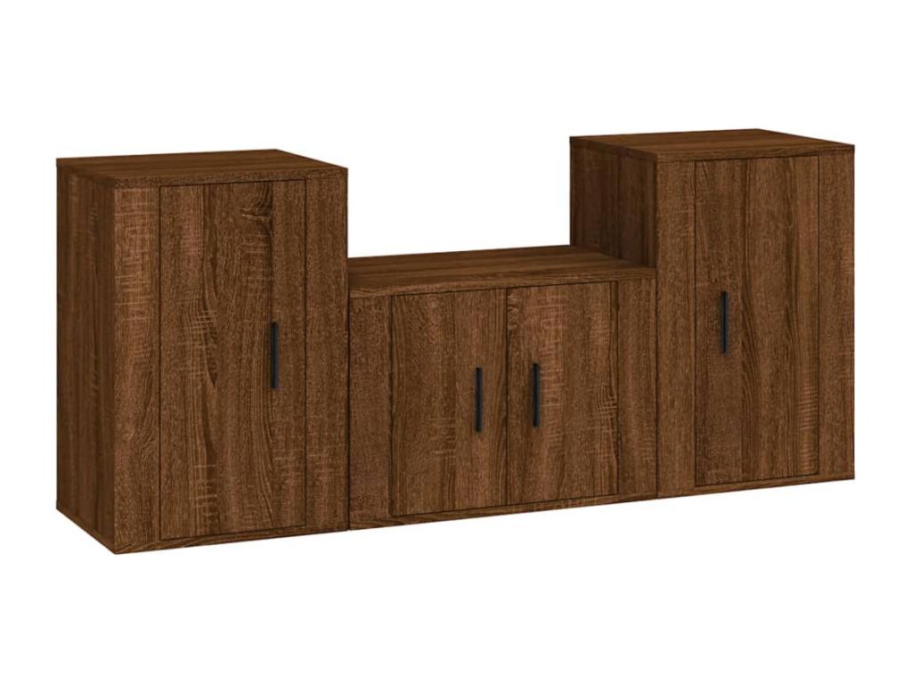 Brown wooden wardrobe furniture set 57x34.5x40 cm 02 0024582
