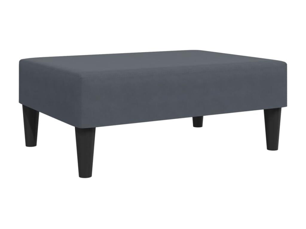 2-seater sofa bed with footrest, dark grey velvet