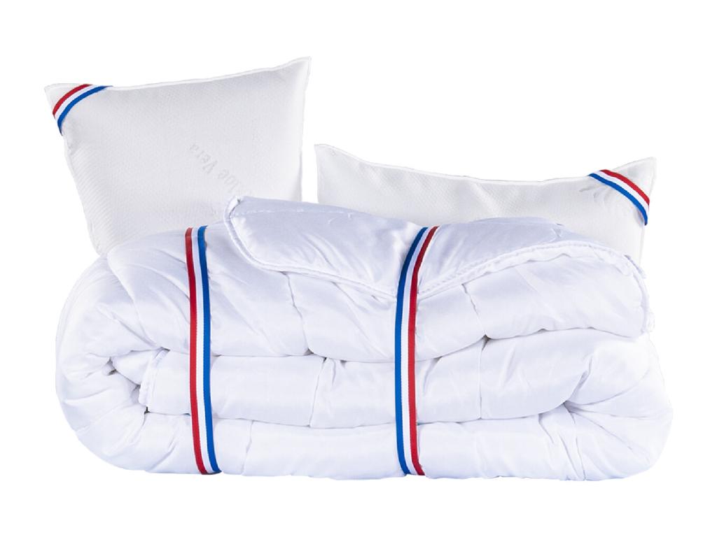 Meubiana 140x200 cm mattress, 26cm high-density ergonomic latex, 2 pillows, duvet