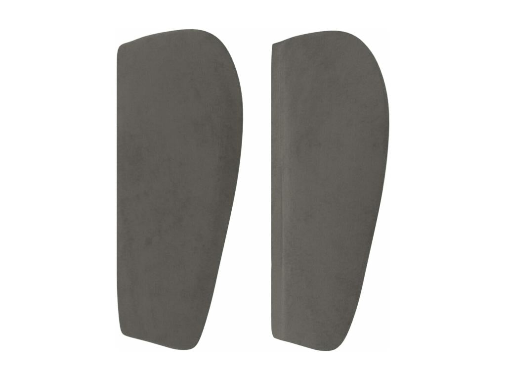 Headboard with wings, Dark Grey, 203x23x78/88 cm, Velvet