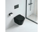 TERCERO wall-hung toilet bowl, matte black - rimless and with soft-close mechanism