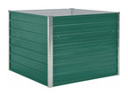Planter 100x100x77 cm Galvanized Steel Green