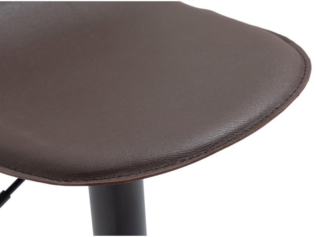 Bar stool - Faux leather / Metal - Brown - Meubiana V2
