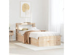 Bed frame with headboard 90x200 cm solid pine wood