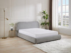 Storage bed 140x190 cm - Fabric - Light gray - Meubiana