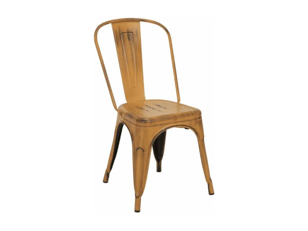 Meubiana vintage aged steel chair - Meubiana color