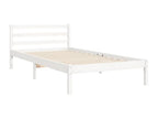 Bed frame without mattress, white, solid wood