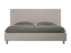 Meubiana size bed with 200x210cm upholstered slatted base in Meubiana faux leather