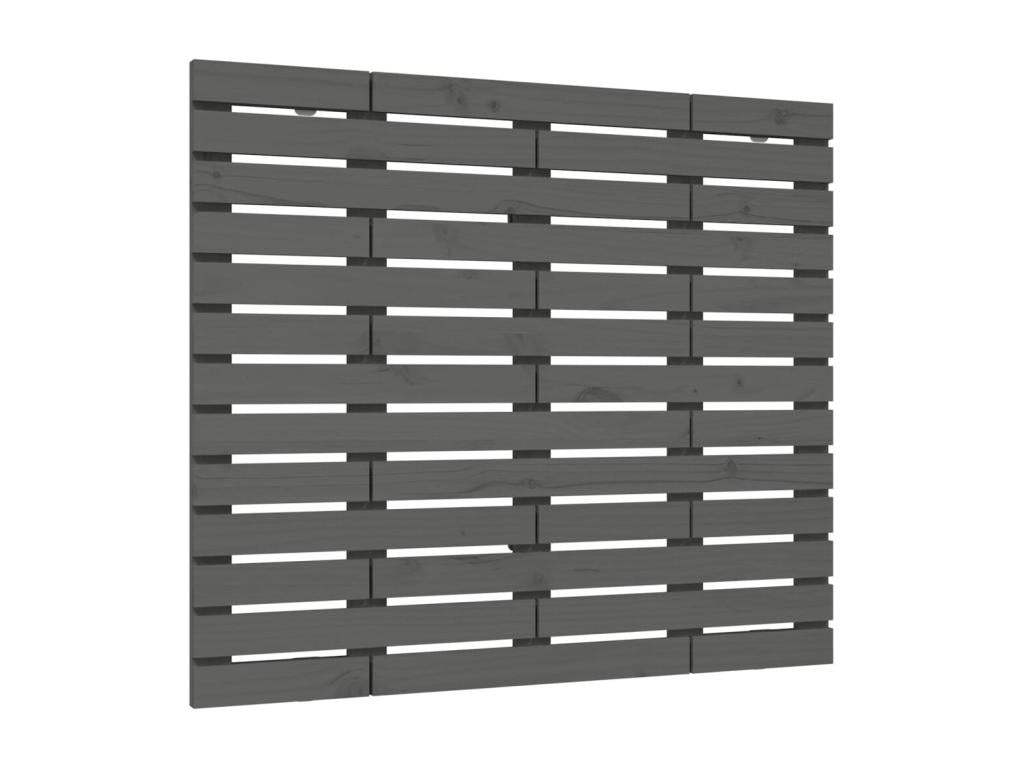 Wall-mounted headboard, grey, 96x3x91.5 cm, solid pine wood