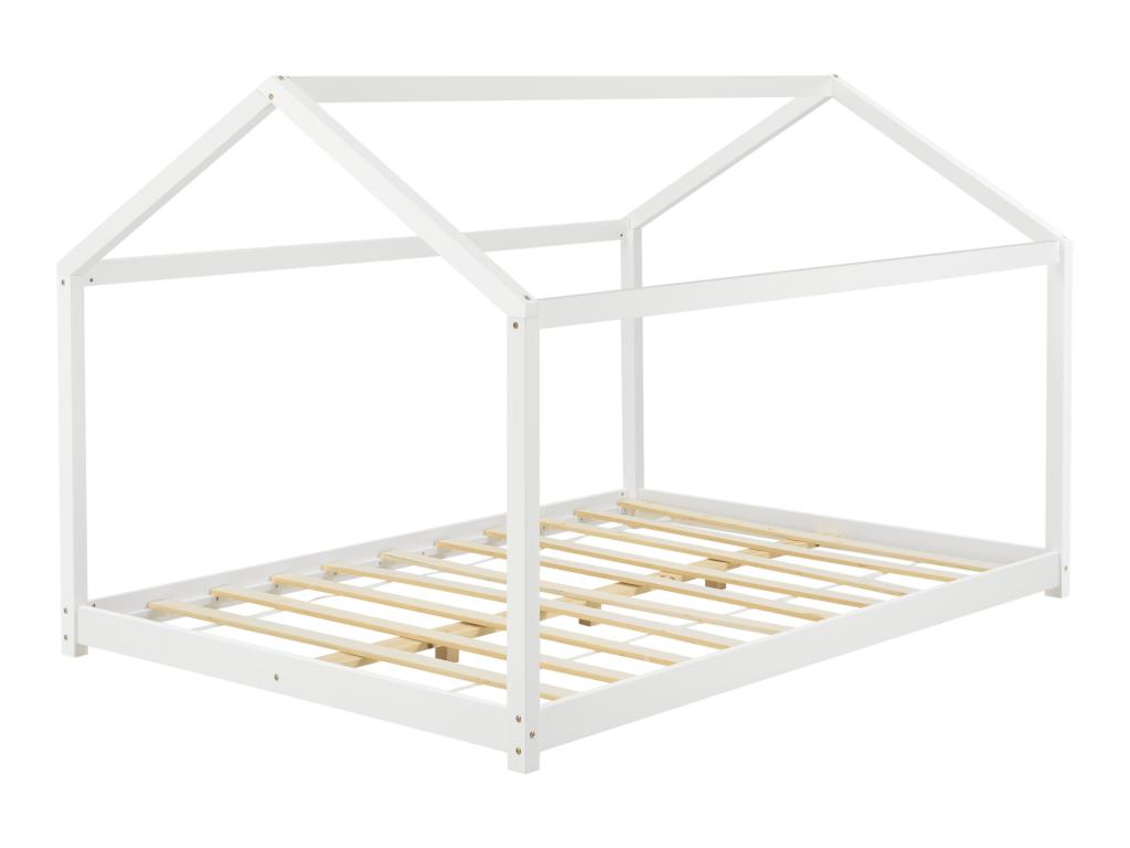 Meubiana House-Shaped Children's Bed with Cold Foam Mattress 140x200 cm White