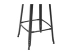 Set of 4 black steel bar stools