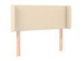 Cream LED Headboard 93x16x78/88 cm Fabric