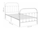 White Metal Bed Frame 100x200 cm