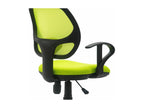 COOL Children's Office Chair, Ergonomic Swivel Chair with Armrests, Meubiana Seat, and Adjustable Height, Green Mesh