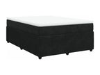 Homzora bed base and mattress, black, 160x200 cm, velvet