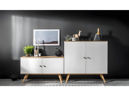 Natural White 2-Door Low Buffet
