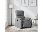Dark grey electric recliner chair in microfiber fabric