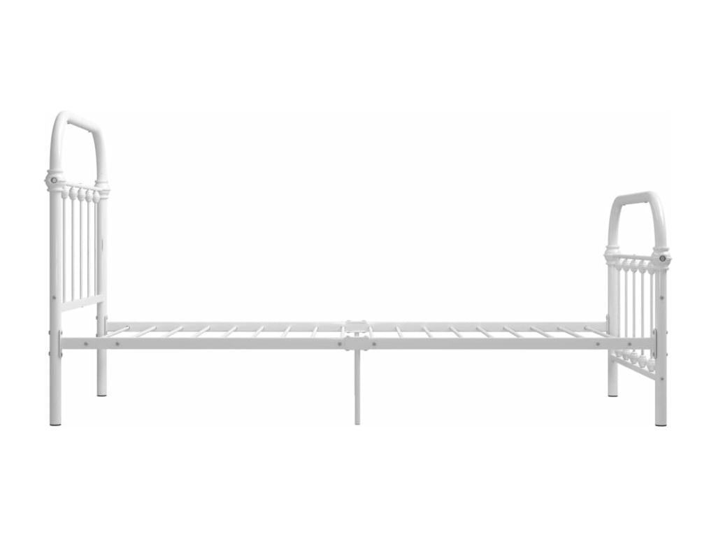 White Metal Bed Frame 100x200 cm