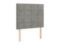 2-piece headboard set, light grey, 80x5x78/88 cm, velvet