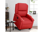 Red Faux Leather Reclining Armchair