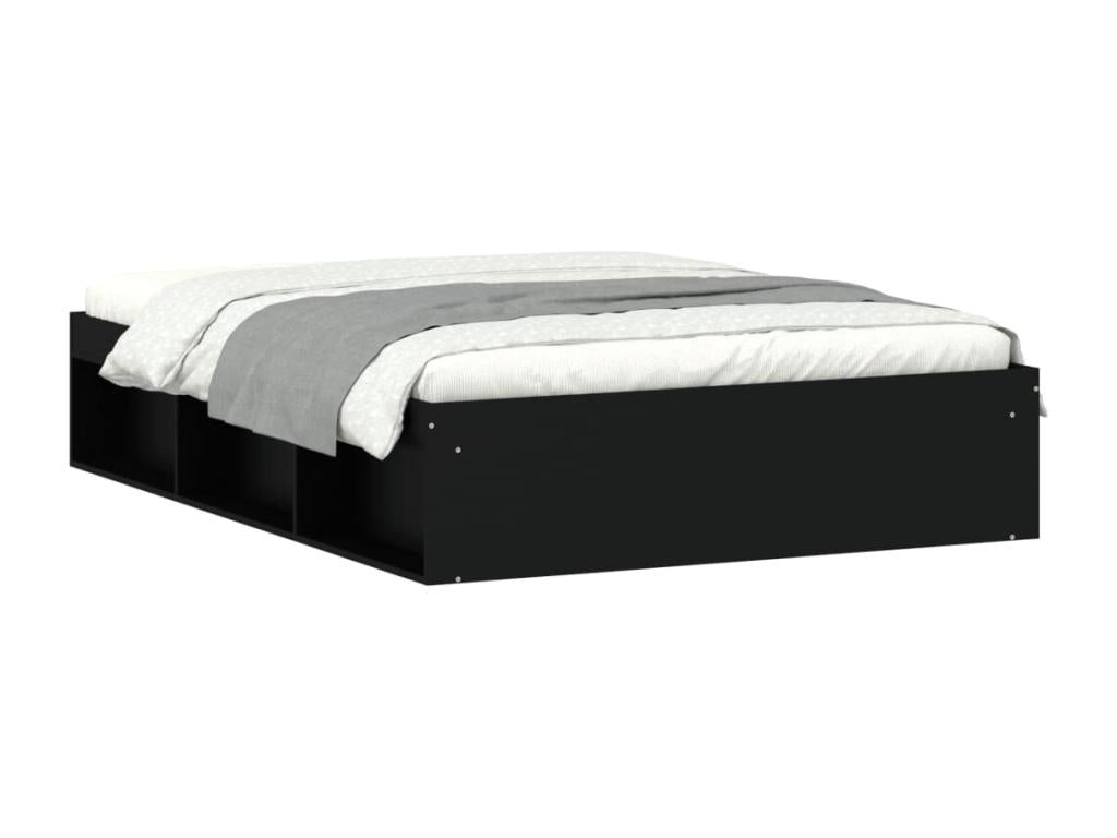 Black bed frame 135x190 double