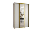 Meubiana 3-Door Sliding Wardrobe 235.2/150/45 3 Doors White/White/Gold