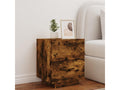 Bedside cabinet and LED furniture in smoked oak engineered wood