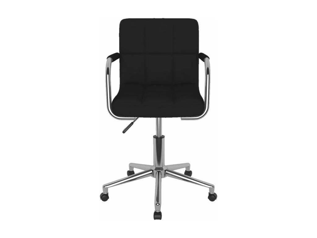 Black Fabric Swivel Dining Chair