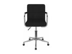 Black Fabric Swivel Dining Chair