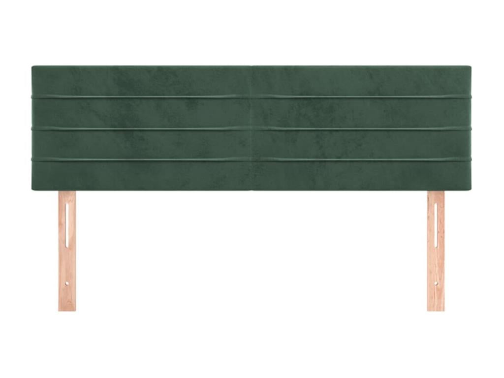 2-piece headboard set, dark green, 72x5x78/88 cm, velvet