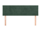 2-piece headboard set, dark green, 72x5x78/88 cm, velvet