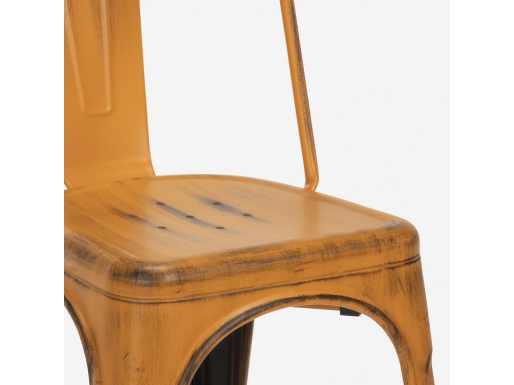 Meubiana vintage aged steel chair - Meubiana color