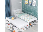 Wooden trundle bed N02 White 100x180