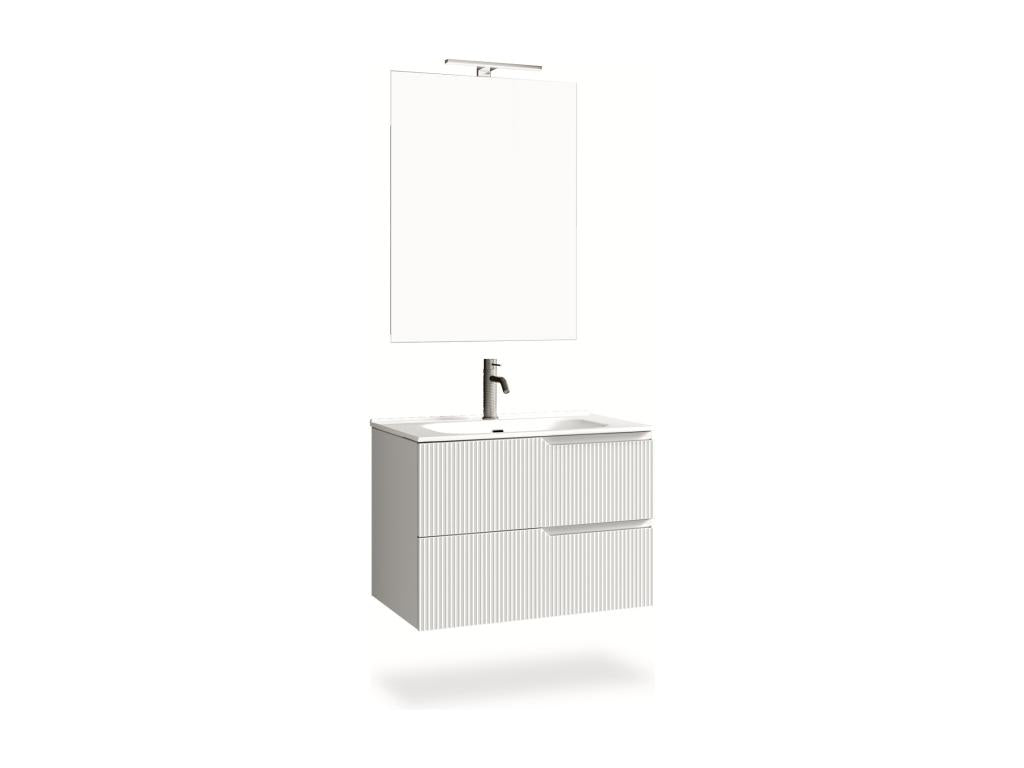 Meubiana 4-piece bathroom set, matte white