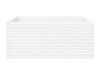 White planter 110x110x46 cm solid pine wood