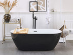 Meubiana 160cm x 75cm Freestanding Bathtub, Black