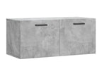 Concrete grey wall cabinet 80x36.5x35 engineered wood