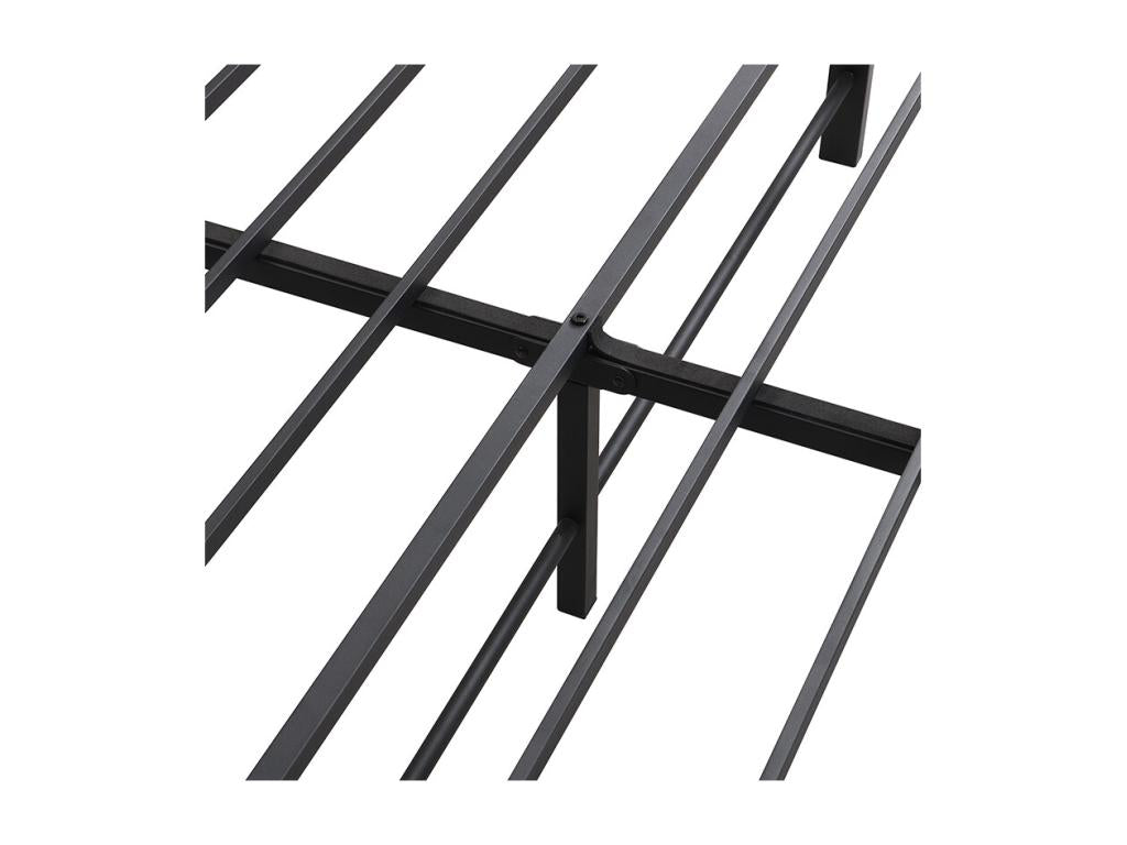 140x200cm metal bed with 2 drawers on Homzora - Brown