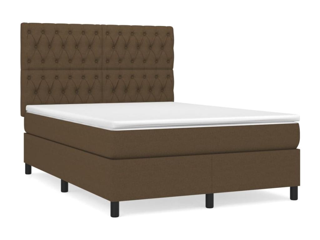Meubiana bed base with dark brown mattress 140x190