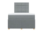 Meubiana bed base and light grey mattress 120x190 cm fabric