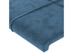 Dark Blue LED Headboard 144x5x118/128 cm Velvet